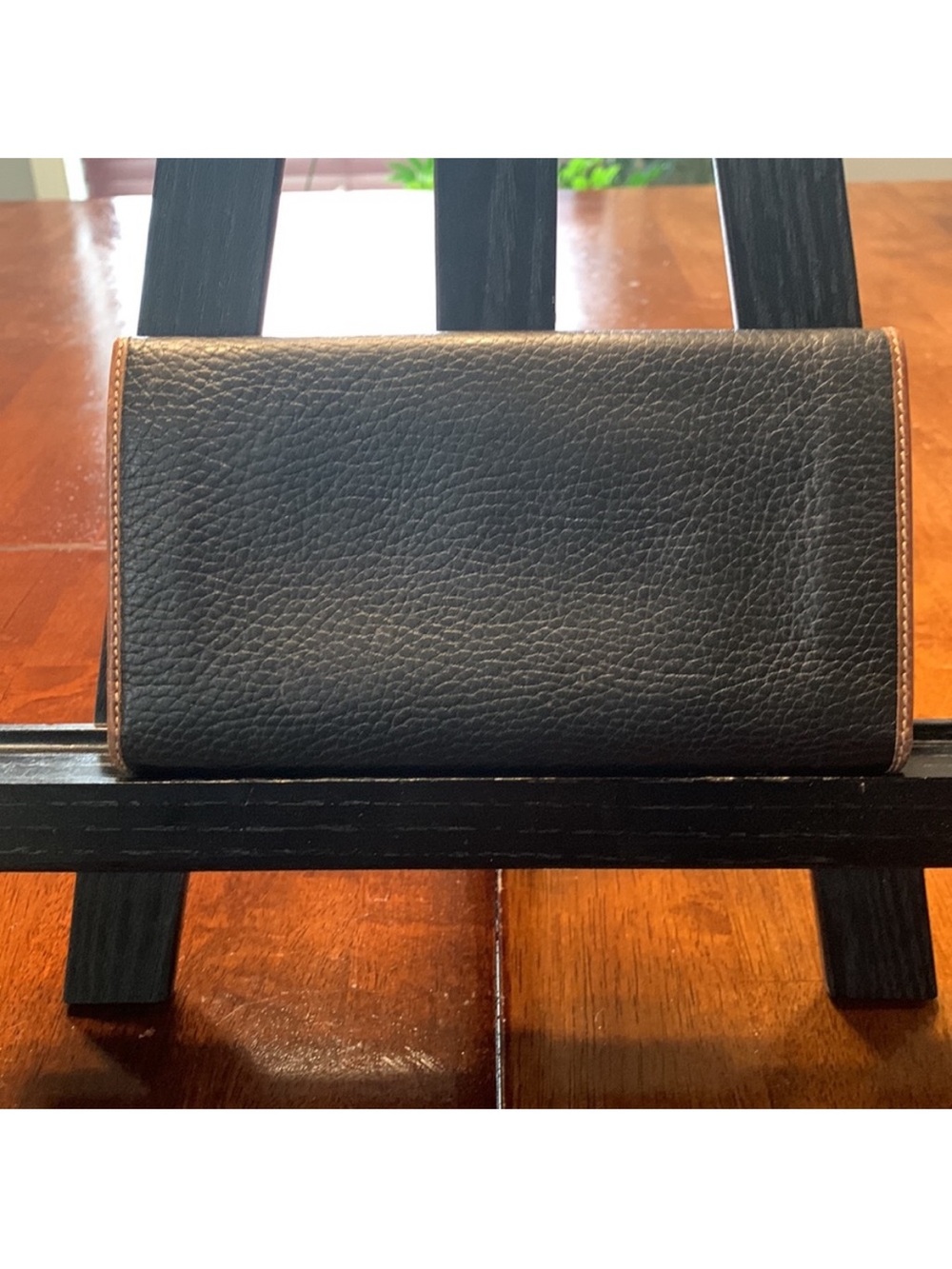 VTG Gucci Brown Leather Interlocking G KISS Lock Flap Wallet- Authentic 70s/80s - Picture 3 of 13